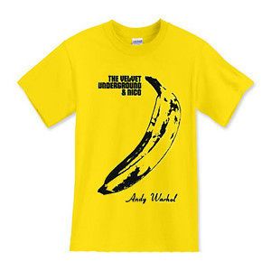 Velvet Underground   Banana Gold T shirt   BRAND NEW   Warhol Lou Reed
