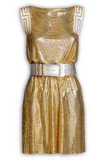 VERSACE FOR H&M Gold Sequin Goddess DRESS EUR 34 US 4 CA 4 CN 160/80A