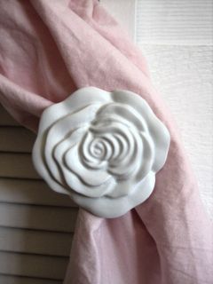 SHABBY n CHIC ROSE CURTAIN TIEBACK *FURNITURE APPLIQUES