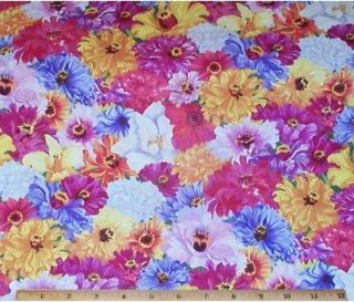 Blooming Spring Garden Floral Fabric by Yard Quilting Cotton Joanne