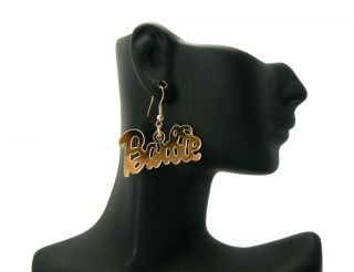 Inspired Mirror Polished Barbie Hook Post Earring Gold Extra Shine