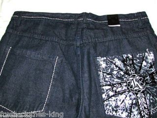 KARL KANI GOLD Jeans New Mens $50 Dark Navy Blue Rinse Denim Size 34 X