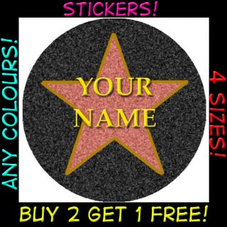 Personalised Hollywood Movie Film Theme Party Stickers