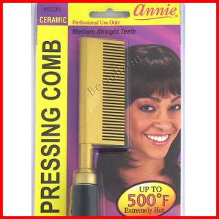 ANNIE Ceramic Electrical Straightening Pressing Hot Comb Straight Head