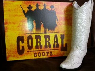Corral Pearl White Wedding Western Cowboy Boot A1929