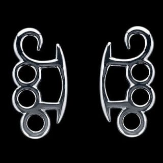 4G   Pair of Stainless Steel Tapered Claw Brass Knuckle Hangers