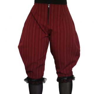 Phaze Clothing Victorian Steampunk Emporium Wine Red Pinstripe