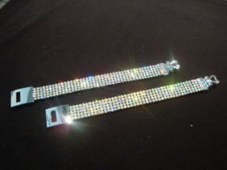 Clear or AB Golf Bracelets made using Swarovski Crystal