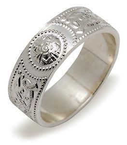 Irish CELTIC VIKING LEGEND SHIELD Silver Ring Size 5   Made in Ireland