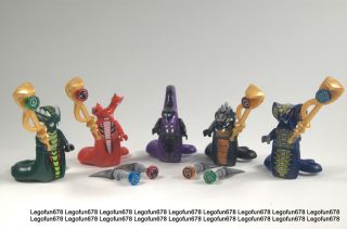 LEGO Ninjago New Pythor Acidicus Skalidor Fangtom Skales Golden Staff