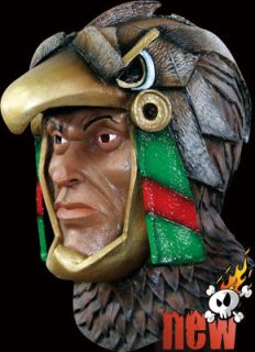 eagle warrior full face mask aztec chief halloween costume accessory