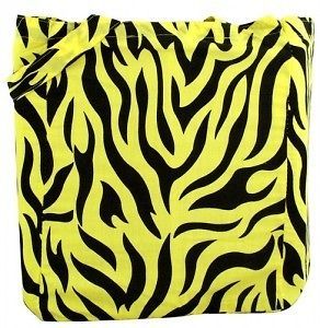 New Adorable Neon Yellow Animal Print Tote Bag Dance Cheer Bag Small