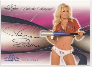 2008 RENEE STONE BENCH WARMERS BENCHWARMERS AUTHENTIC AUTO AUTOGRAPH