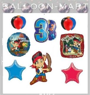 BALLOONS party supplies JAKE AND THE NEVERLAND PIRATES 4TH Fourth