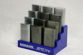 Display of 12 Original Ronson Jetlite Superior Butane Torch Lighters
