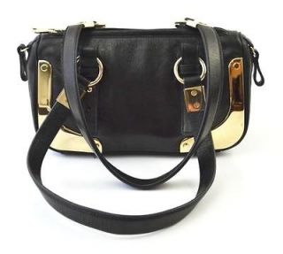 Saint Laurent YSL Black Leather Gold Hardware Small Clutch Handbag Bag