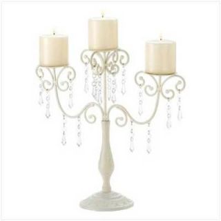 BRAND NEW WHITE IVORY ELEGANCE CANDELABRA FAST SHIP