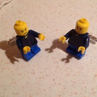 LEGO CITY CUFFLINKS CASUAL WORKER SUIT WEDDING FATHERS DAY VALENTINES