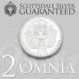 Newly listed (2) x 1 oz Scottsdale Silver OMNIA Silver Round   One