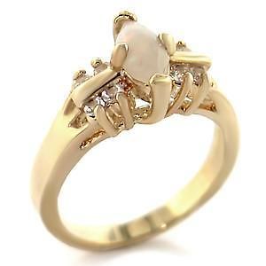 Opal Marquise in Unique Setting of Gold ep Womens Ring Sizes 5   10