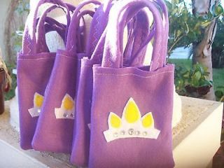 Rapunzel Crown ~ Sweet and funny~ set of 6 felt bags~ party supplies