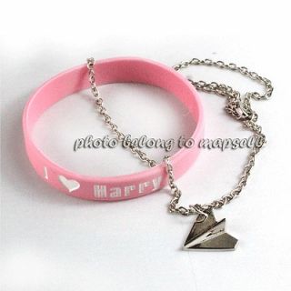 Hot One Direction Harry Styles Paper Plane Airplane Necklace with