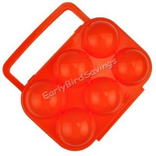 Portable Picnic Camping Plastic Egg Box Carrier 6 Holder Container