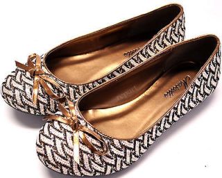 New womens shoes ballet flat ballerina bow sequins causal party royal