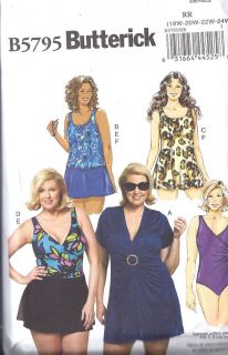 UNCUT Butterick Sewing Pattern Womens Cover Up Top Swimdress Swimsuit