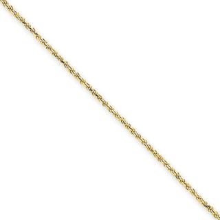 Inch 14k Gold 1.2mm Solid D/C Machine Made with Lobster Claw Clasp
