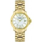 ROTARY MENS GOLD PLATED WATCH CHAMPAGNE DIAL G P S S BRACELET GB 02581