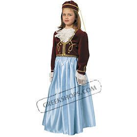 Traditional Greek Amalia Costume for Girls