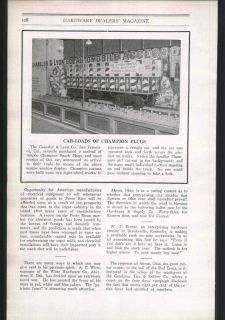 1917 100,000 Champion Spark Plug Hardware Store Window Display Girl