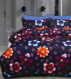 FLOATING FLOWER Microfibre~SIN GLE Size Quilt Doona Cover Set