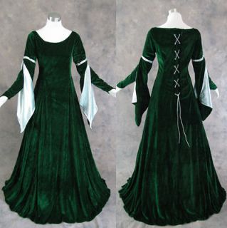 Medieval Renaissance Gown Dress Costume LOTR Wedding M
