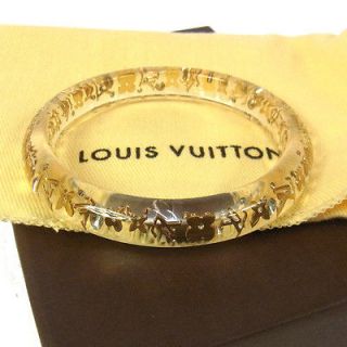 Authentic LOUIS VUITTON Vintage Logos Inclusion Bracelet With Box