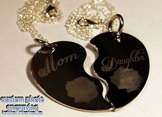 Mother Daughter Split Heart Necklace Set