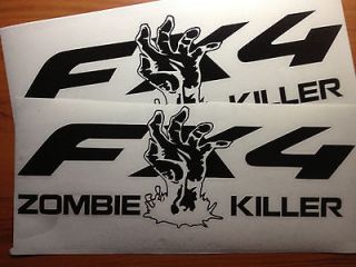 Ford FX4 F150 F250 F350 4x4 Zombie Killer decal sticker BLK