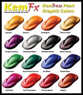 Base Clear Custom Car Auto Automotive Pearl Paint Kit   16 Colors to