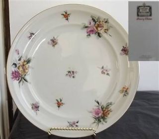 Meito China Garden Rose Occupied Japan Trimmed In Gold Dinner Plate