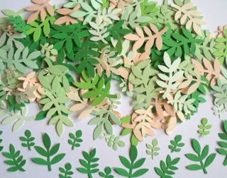 GOLD LEAVES GRASS FERN BIRCH DAISY CLOVER SHAMROCK COLLECTIONS TOPPERS