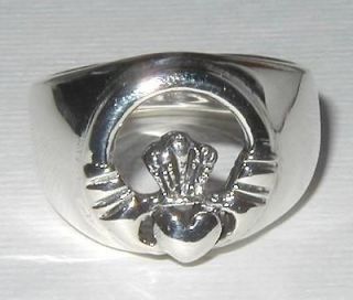 Newly listed Mens Heavy CLADDAGH Sterling Silver Ring size 12