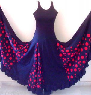 New Ladies XL Spanish Flamenco Dance Dress, Black & Red, Beautiful