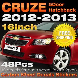 CHEVROLET 2012 2013 Cruze 5Door Hatch Back Carbon Wheel Decals