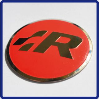 VW R Line Steering Wheel Badge *RED* Logo Sticker Emblem GTI