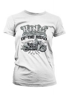King Of The Road Motorcycle Biker Chopper Bike Girls Juniors T shirt