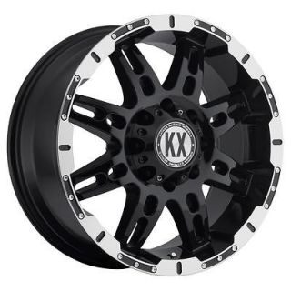 17 inch KX offroad CP34 black wheels rims 5x5.5 5x139.7 +10 ram 1500