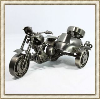 Hand made Craft Metal Bar Decor Three wheels Motorcycle Model M180C