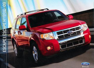 2009 Ford Escape and Hybrid 32 page Original Sales Brochure
