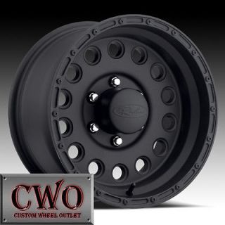 16 Black Raceline Rock Crusher Wheels 8x165.1 8 Lug Chevy GMC Dodge